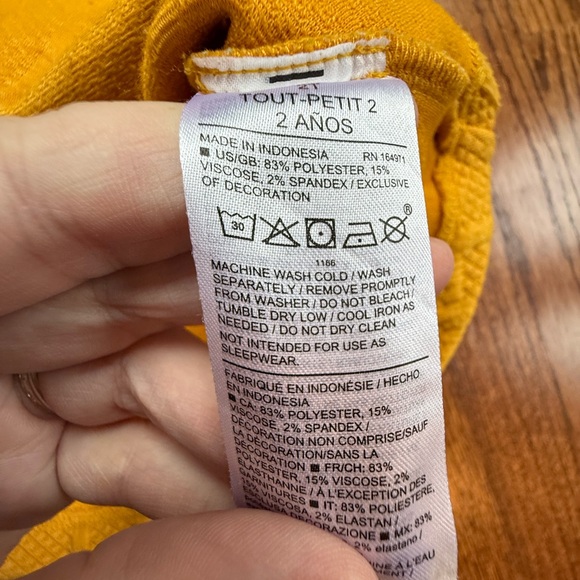 Janie and Jack Mustard Equestrian Collared Dress Sz 2 - Picture 10 of 10